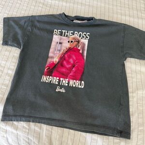 Zara Barbie Kids Tee - Black with Pink Graphic